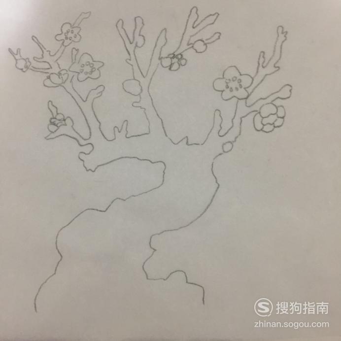 桃花树怎么画?